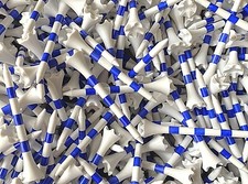 Golf Tees New Truestrike 2 3/4 White Blue Stripes Performance Tees
