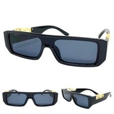 Futuristic Modern Contemporary Retro Party Club Raver DJ SUN GLASSES Black Frame