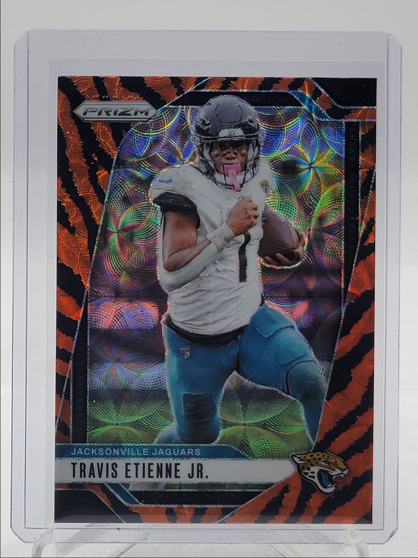 TRAVIS ETIENNE JR. 2024 PRIZM NFL TIGER STRIPE CHOICE SSP JAGUARS Q2880