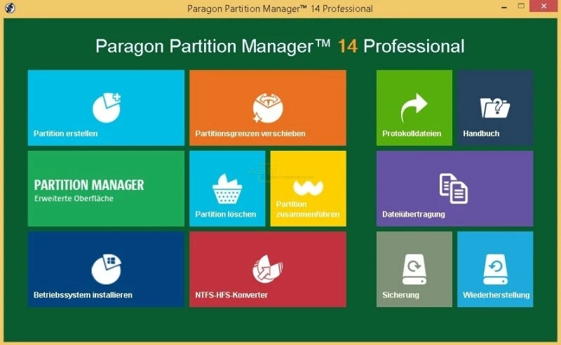 Partition Manager 14 Professional MiniBox+CD Windows XP/Vista/7/8/8.1 (NEU/OVP) - Bild 2 von 4