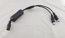 LED Strips DC Power 1 Female To 2 Male 5.5x2.1mm w/ On/Off Switch Splitter Cable