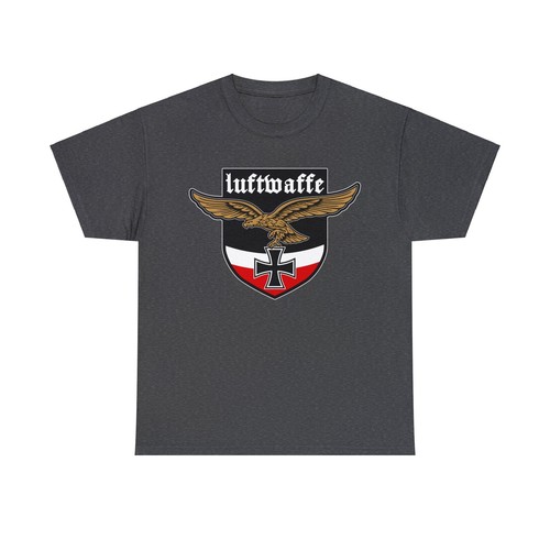 Luftwaffe Badge T-Shirt German WWII Iron Cross - Picture 34 of 49