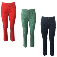 BEAM LUXURY Women's Jeans Push-Ups with Embroidery Matched Mod. PAMPLONA Made IN