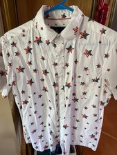 Fourth of July 4th Stars and Stripes Short Sleeve Adult M
