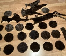 Vintage Real FUR - Lot of 24 - Unfinished Collars Wraps Pieces Seamstress Estate