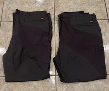 LOT OF 2 Mens 44X32 RED KAP Charcoal Gray Twill Workwear Uniform Pants EXCELLENT