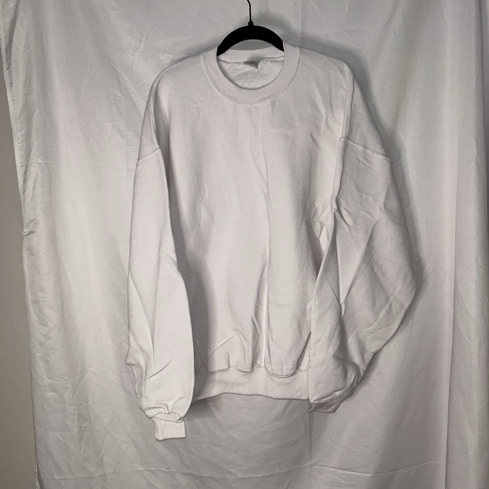 Jerzees Basic Blank White Crewneck Sweatshirt Siz… - image 1