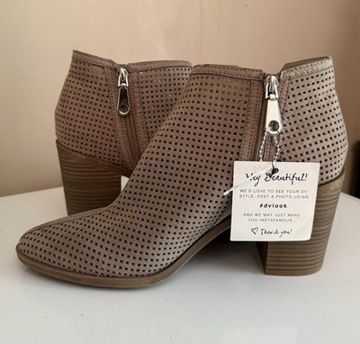 DV DOLCE VITA BOHO ETTIE WOMEN'S SIZE 11 PERFORATED CUTOUT ANKLE BOOTIES NEW