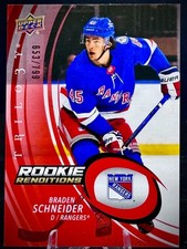 2022-23 Trilogy - Braden Schneider #RR-5 - Rookie Renditions Red /799 (RC)