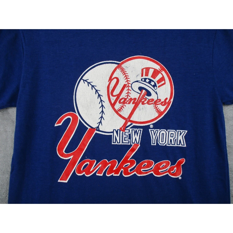 VTG New York Yankees T Shirt Boys 18/20 Garam MLB Baseball Single Stitch Graphic - Image 3 of 4