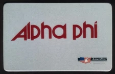 Alpha Phi (International Women's Fraternity) (CC Size) 1993 Phone Card