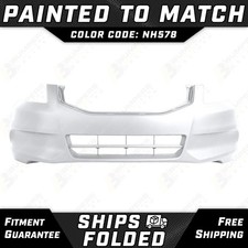New Painted Nh578 Taffeta White Front Bumper Cover For 2011-2012 Honda Accord