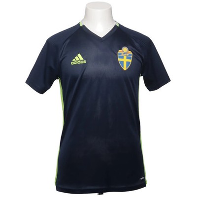 Adidas, Fußball Trikot, Größe: M, Blau/Gelb, Polyester, Streifen, Herren #fHj