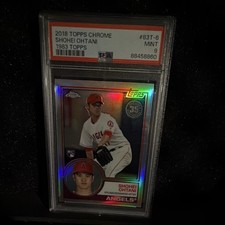 Topps Chrome Shohei Ohtani #83T-6 Rookie 1983 Insert PSA 9 Los Angeles Angels