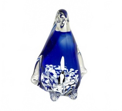Vintage Murano Style Mother Penguin and Baby Glass Sculpture Hand Blown Figurine