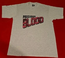 Vintage Precious Blood Church Baseball T Shirt #17 Screen Stars Best Size Large