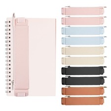 10PCS Adjustable Pen Holder Elastic Band, Colorful PU Leather Journal Pencil ...