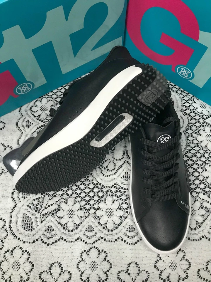 NUEVO G/FORE G4 G.112 Zapatos de Golf ONYX Para Hombre Cuero PU Tenis Negros Talla 10-12 Foto 3 de 4