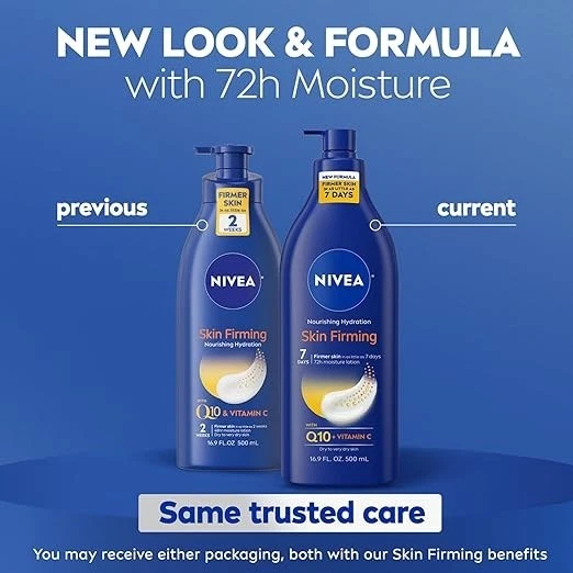 NIVEA 滋养肌肤紧致身体乳液 含 Q10 和维生素 C,16.9 液量盎司 — 第 2/4 张图片