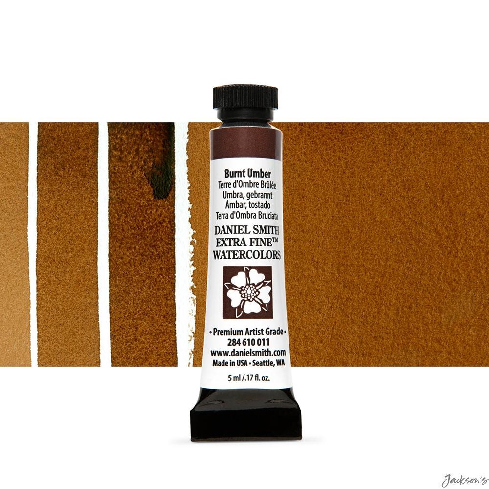 Daniel Smith Watercolour Paint Tube Burnt Umber 5ml Artist Painting Colour