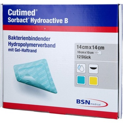 CUTIMED Sorbact Hydroactive B Gel-V.14x14 cm haft. Inhalt: 12 ST REF 7993311