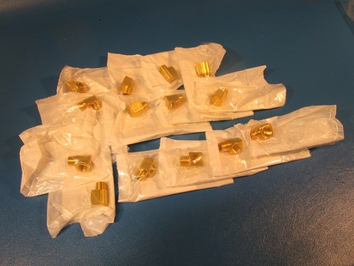 LOT OF 15 Brass Inverted Flare Fitting, 90 Degree Male Elbow, 1/8" Tube OD x 1/8