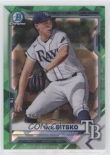 2021 Bowman Sapphire Edition Chrome Prospects Green Refractor Nick Bitsko 0aw6
