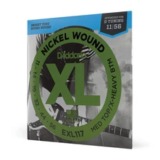 D Addario XL Nickel Wound Electric Guitar Strings 11-56 Bright Versatile Tone