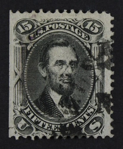 CKStamps: US Stamps Collection Scott#98 15c Lincoln Used Tiny Tear CV$260