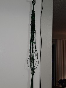 GREENCORD HANDCRAFTED, ELEGANT,WELL MADE MACRAME PLANT HANGER WITH BEADS  - 33IN