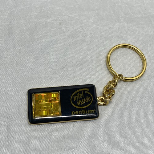 Vintage Employee Computer History Intel P5 1994 Andy Grove Keychain