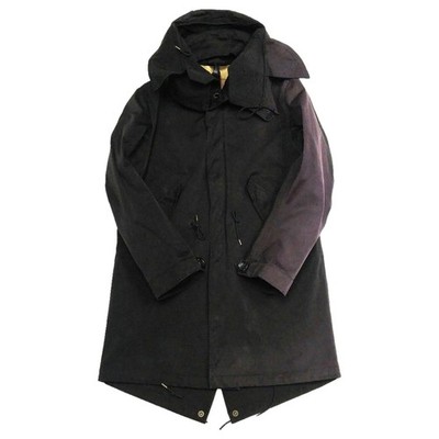 Ten C PARKA GARMENT DYED Hooded Jacket Black Size 44 OJJ Italian Japan F/S
