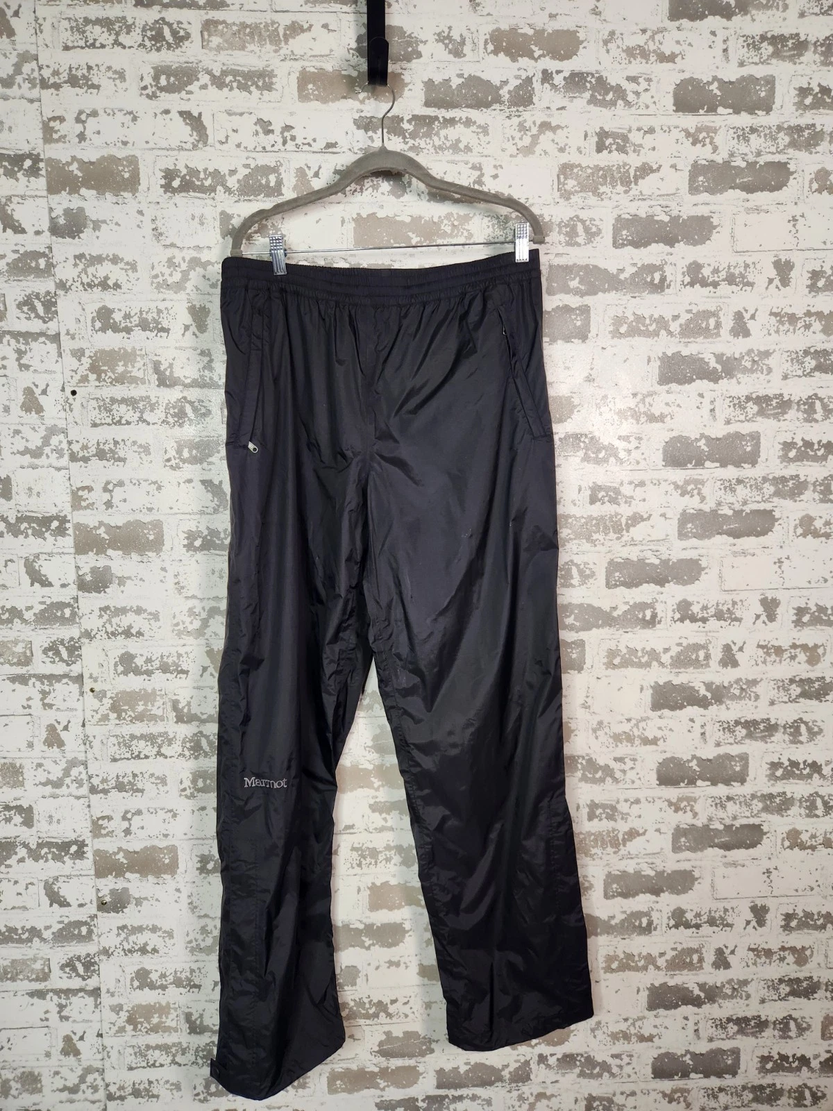 Marmot Precip Size Large Black Waterproof Pants Lightweight