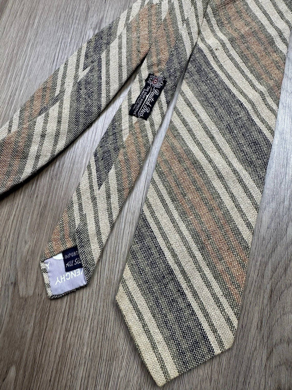 Abito Givenchy Gentleman Paris vintage uomo tutto seta a righe cravatta designer