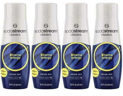 Sodastream Xtreme Energy Drink Mix 14.9 oz Soda Stream Lot of 4 Best By 12/2026