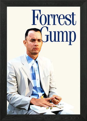 Forrest Gump Portrait gerahmtes Wandbild Poster Leinwanddruck Bild