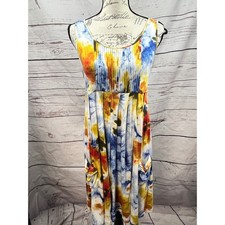 Calvin Klein Dress Size 10 Sleeveless Knee Length Colorful Casual