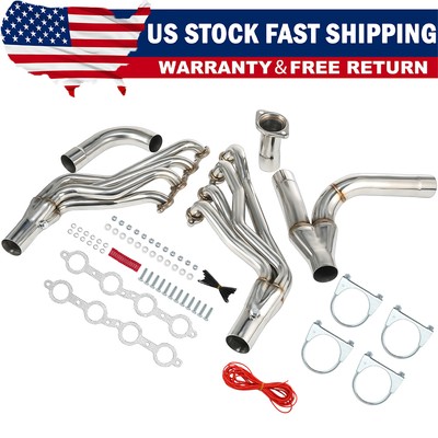 For Silverado Sierra Truck 1 3/4 Long Tube Headers Y-Pipe 99-06 4.8L 5.3L 6.0L !