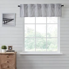 SAWYER MILL Black Ticking Stripe VALANCE 16x60 Country Farmhouse Cotton VHC