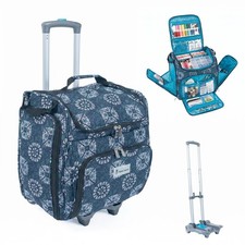 Rolling Craft Bag, Multi-Pocket Craft Tote, Rolling Tote with Wheels  Detach...