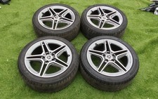 MERCEDES BENZ AMG C E CLA A CLASS ALLOYS SET 225/45 R18 BRIDGE STONE TYRES 4