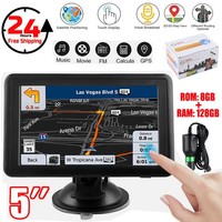 8GB Sat Nav Free Lifetime Maps UK & EU Maps UK FM Touch Screen GPS Navigation