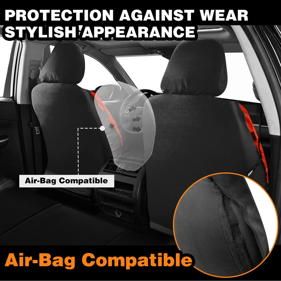 For Kia Car Seat Covers PU Leather Full Set 5 Seats Front &Rear Protectors Foto 3 de 4