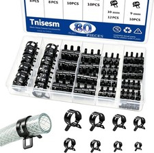 80pcs Spring Band Hose Clamps Assortment Kits Silicone Vacuum Hose Pipe Clamp 7m 80pcs Spring Band Hose Clamps Assortment Kits Silicone Vacuum Hose Pipe Clamp 7m