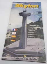 Vintage Skylon Niagara Falls Canada Large Folded Poster Brochure Pamphlet