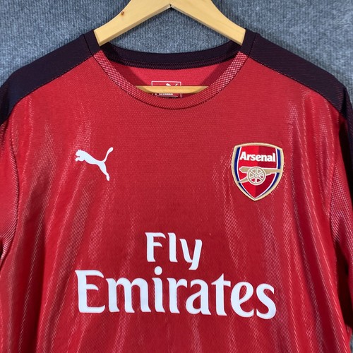 Arsenal FC Jersey Mens Extra Large Red Black Soccer Football Puma Adult Z148 - Picture 2 of 16