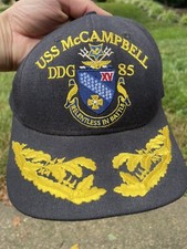 Vintage USS McCampbell DDG 85 Relentless in Battle US Coast Guard Hat NL
