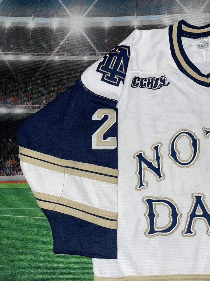 Camiseta juvenil bordada Notre Dame hóquei #26 Adidas tamanho CL 18/20 - Imagem 4 de 4