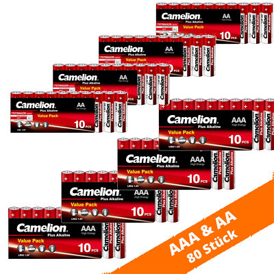 40 x AA Mignon & 40 x AAA Micro Batterien Alkaline LED Beleuchtung Weihnachten 