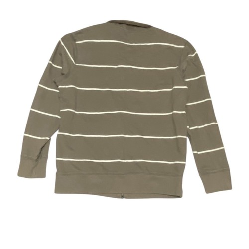Merona Grey White Striped Men’s Full Zip Jacket Sz M - Picture 4 of 4